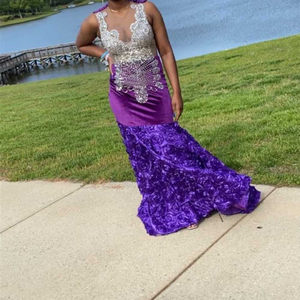 purple prom dress - image 2