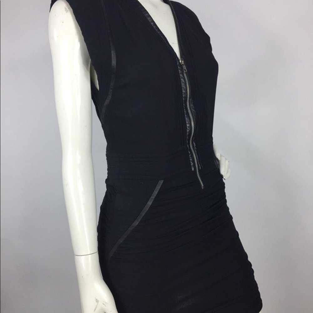 IRO Jadela Mesh Black Dress Leather Trim - image 11