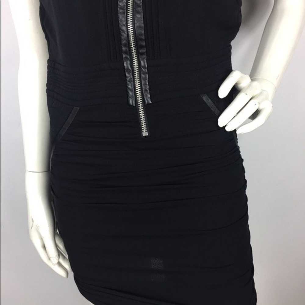 IRO Jadela Mesh Black Dress Leather Trim - image 12