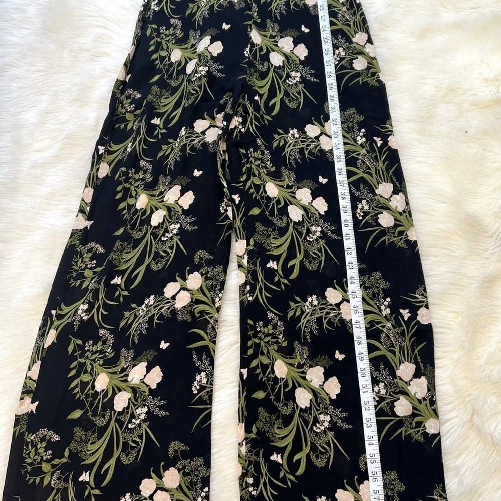 Reformation Lemongrass Jumpsuit Black Floral Size… - image 6