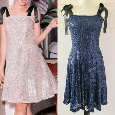 Gal Meets Glam Blue Sequin Diana Dress Rare Sampl… - image 1