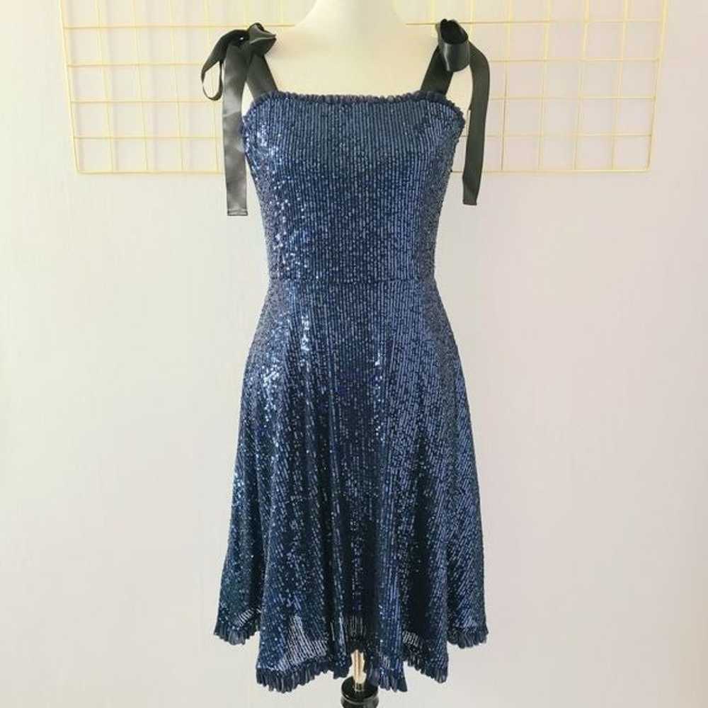 Gal Meets Glam Blue Sequin Diana Dress Rare Sampl… - image 2
