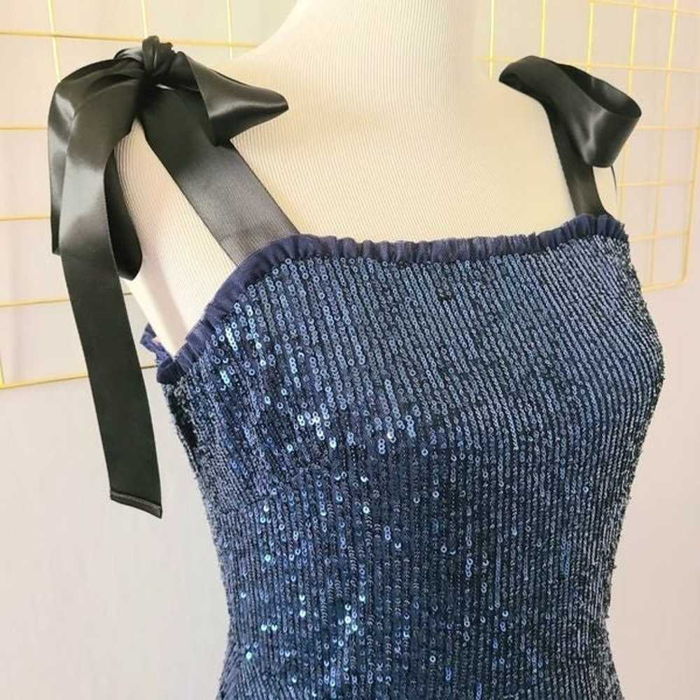 Gal Meets Glam Blue Sequin Diana Dress Rare Sampl… - image 5