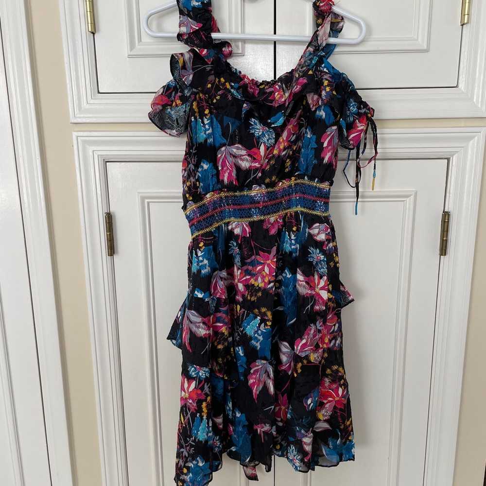 Tanya Taylor Black with Pink/Blue Floral Dress - image 6