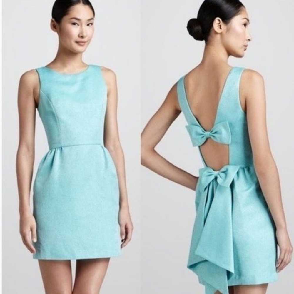 Erin Fetherstone Tiffany Blue Bow Back Dress - image 1