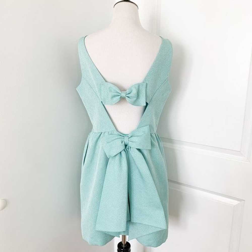 Erin Fetherstone Tiffany Blue Bow Back Dress - image 3