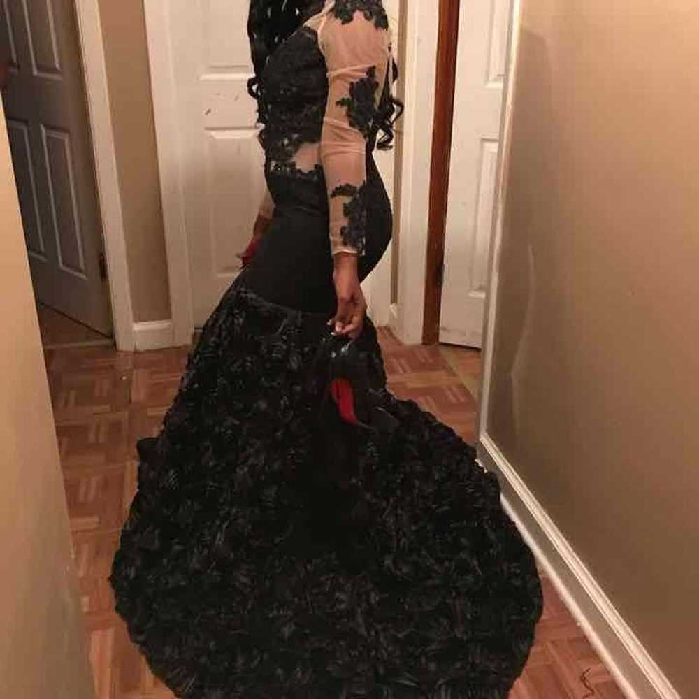 Black sheer and nude prom/ evening gown - image 2