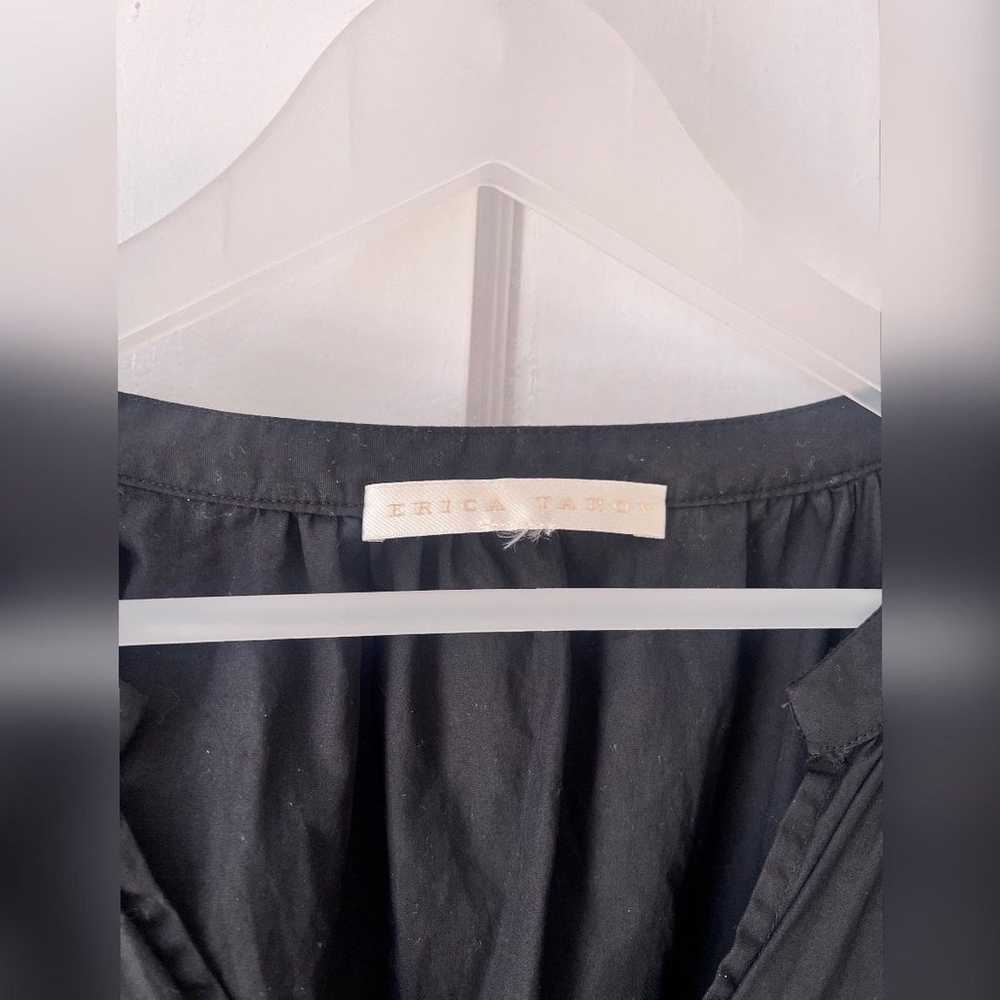 Erica Tanov Cotton Poplin Black Dress With Pockets - image 4