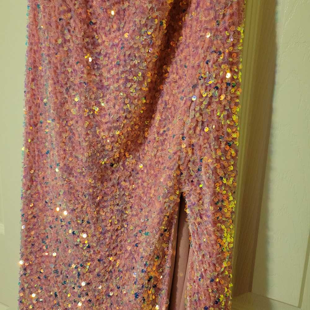 Pink Sequin Formal Dress (Size 12) - image 3