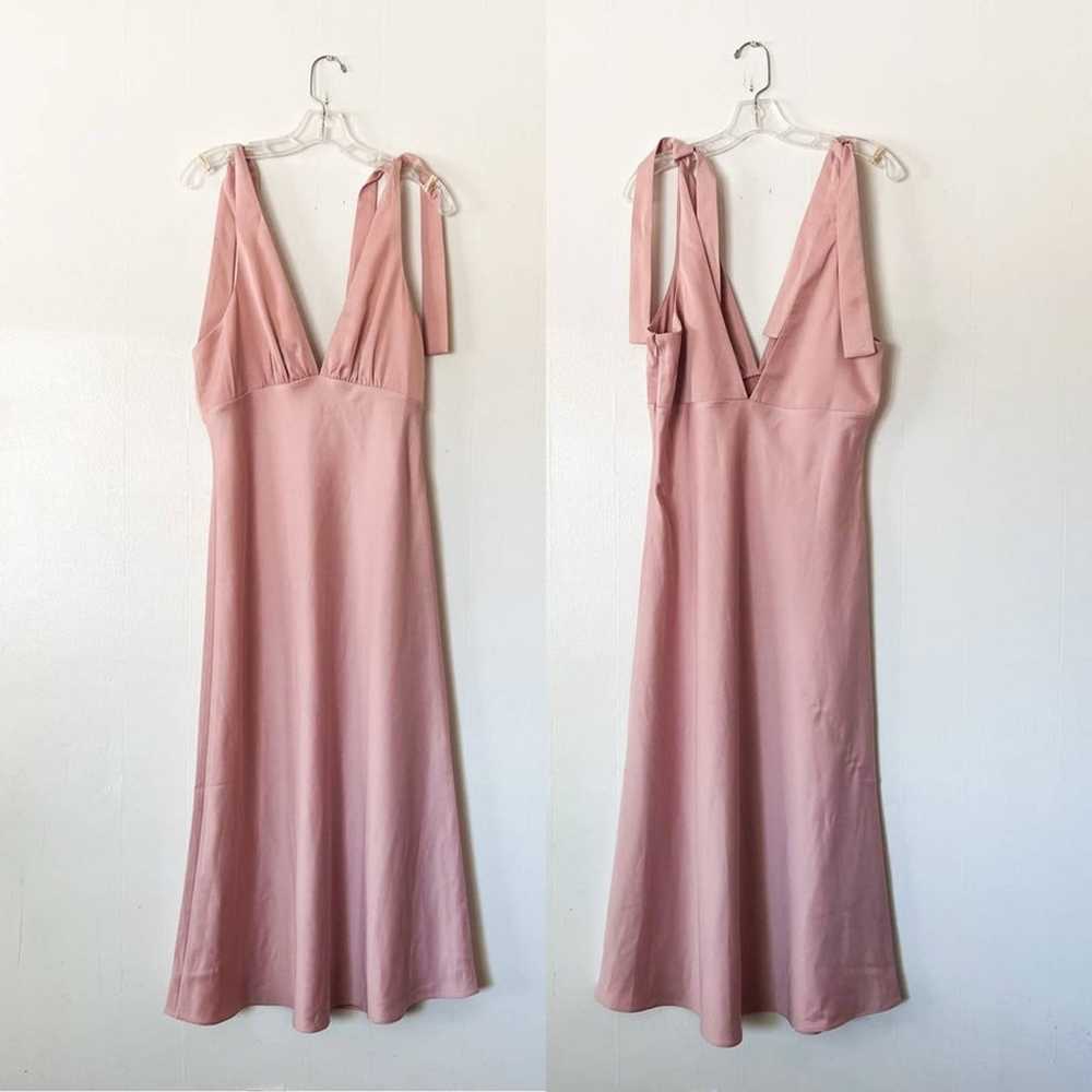 BHLDN Anthro Hudson Satin Charmeuse Dress in Pink - image 3