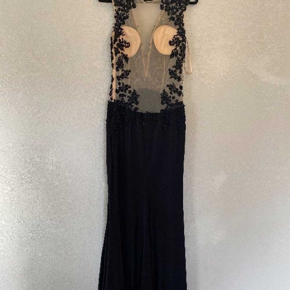 Jovani Black Long Elegant Dress - image 5