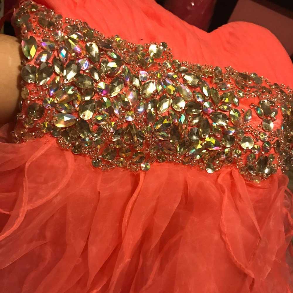 Short Coral Prom Dress - image 2