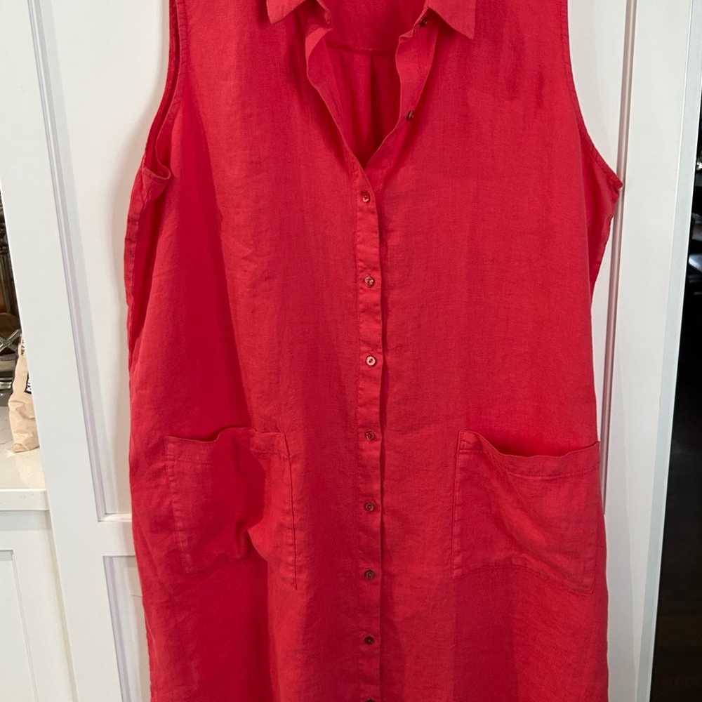 Eileen Fisher Organic Linen Shirt Dress - image 5