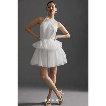 New Hutch Tulle Halter Mini Dress size 16 - image 1