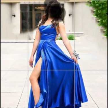 faviana prom dress blue