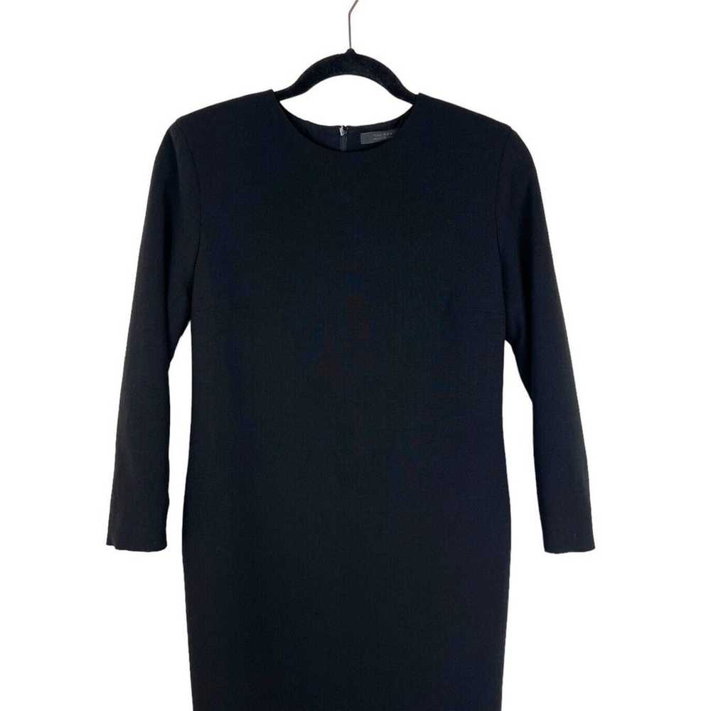 THE ROW 3/4 Sleeve Black Sheath Dress Size 2 Work… - image 3