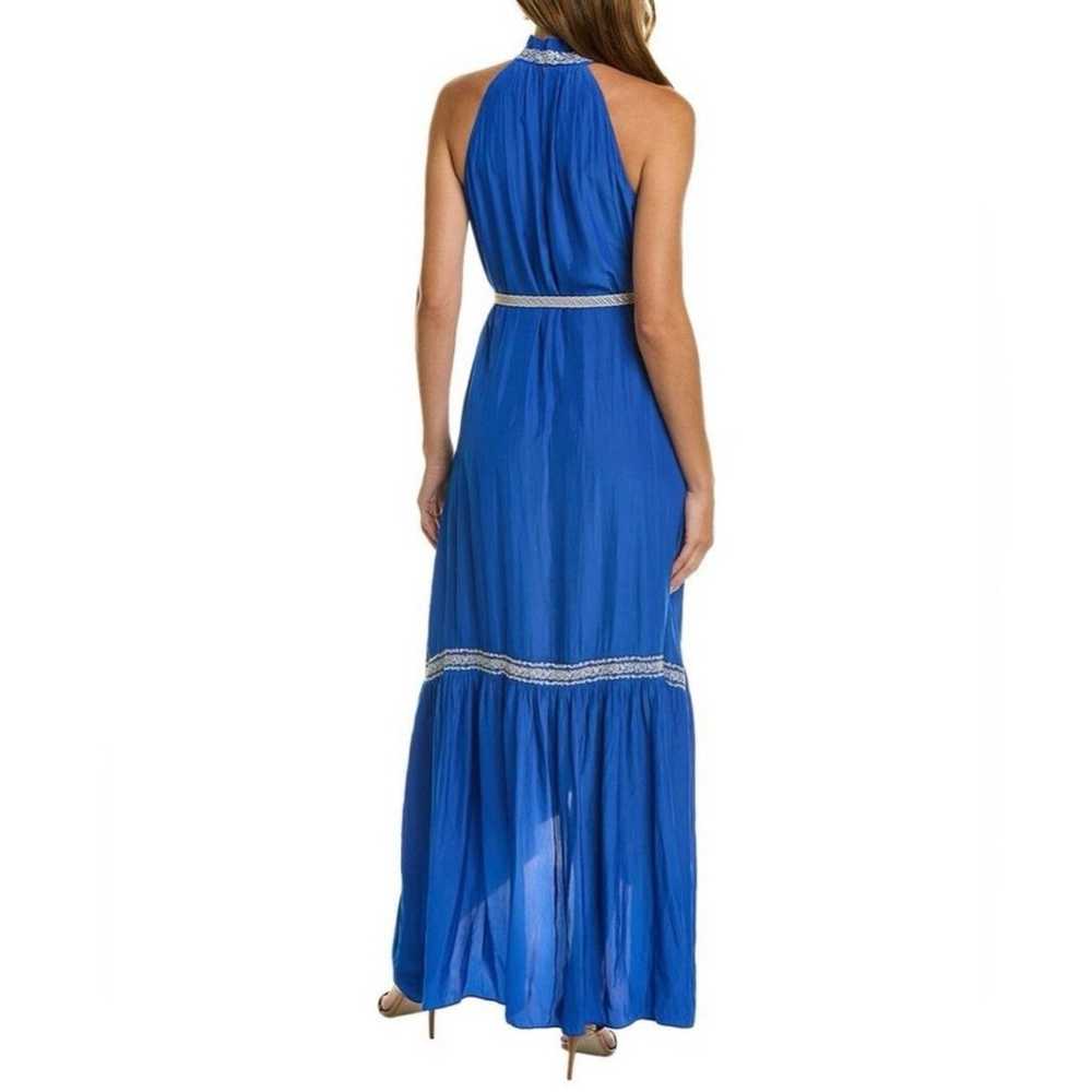 Ramy Brook Terra Halter Midi Dress In Mosaic Blue - image 4