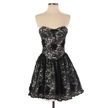 Betsey Johnson Evening Vintage Y2K Black Lace Tul… - image 1