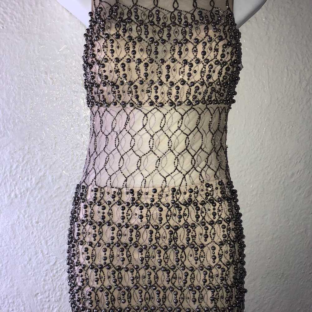 Beaded Taupe Dress - image 4