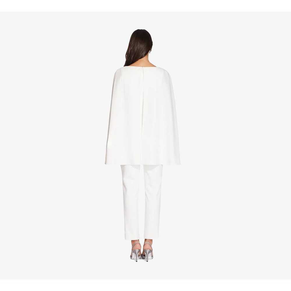 Adriana Papell Crepe Jumpsuit with Cape in Ivory … - image 2