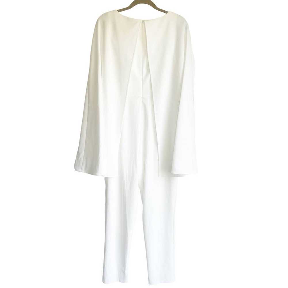 Adriana Papell Crepe Jumpsuit with Cape in Ivory … - image 6