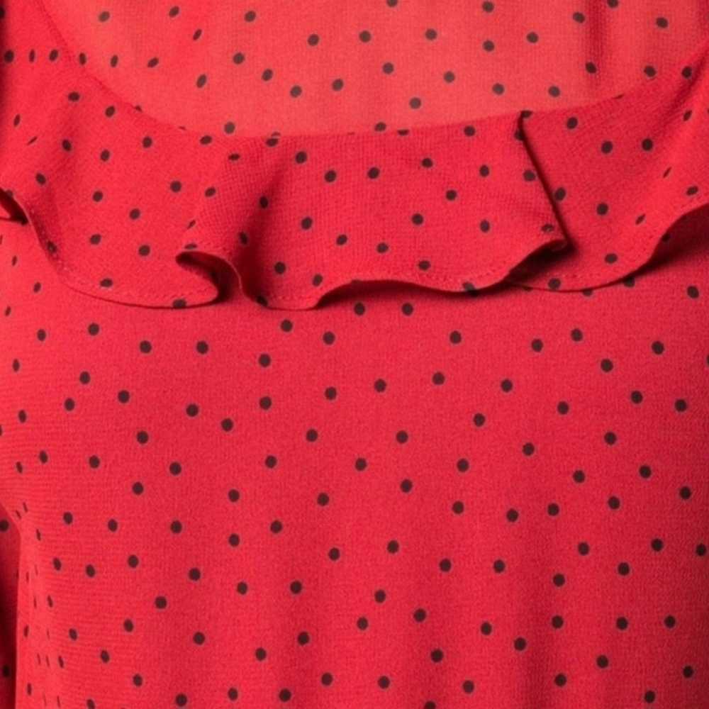 REFORMATION Sz US6 EUC SPARK Flamenco Red Polka D… - image 6