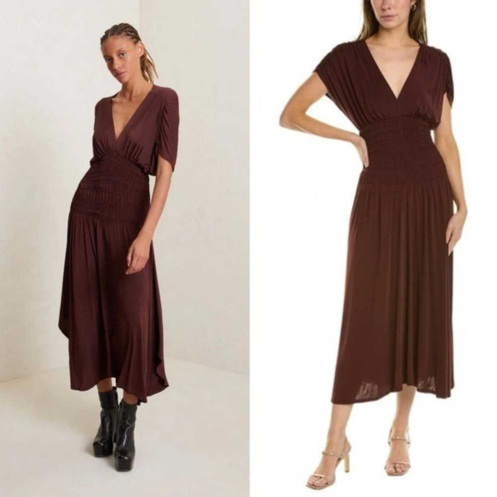 A.L.C. Demi Jersey Midi Dress in Bitter Chocolate… - image 1