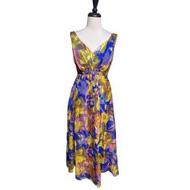 Mike Benet Formals Vintage Dress Sleeveless Floral