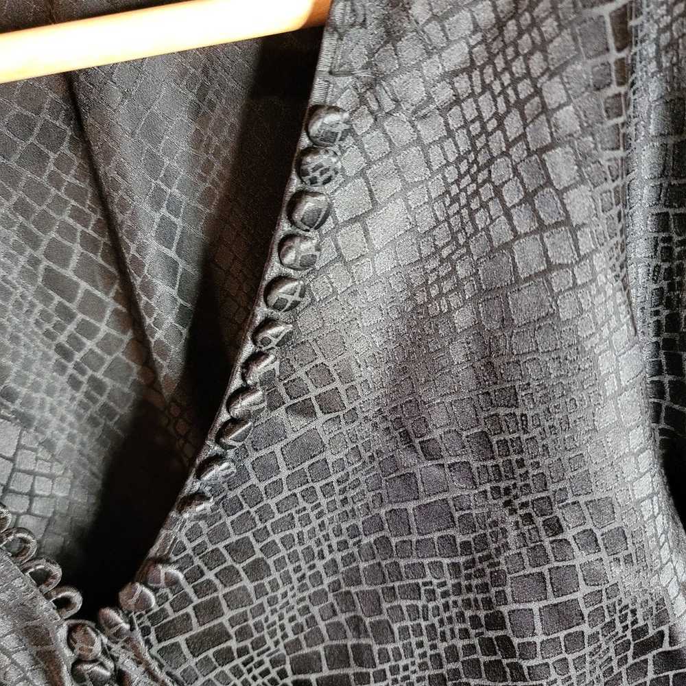 Balenciaga Black Silk Animal Scale Pattern Side D… - image 4