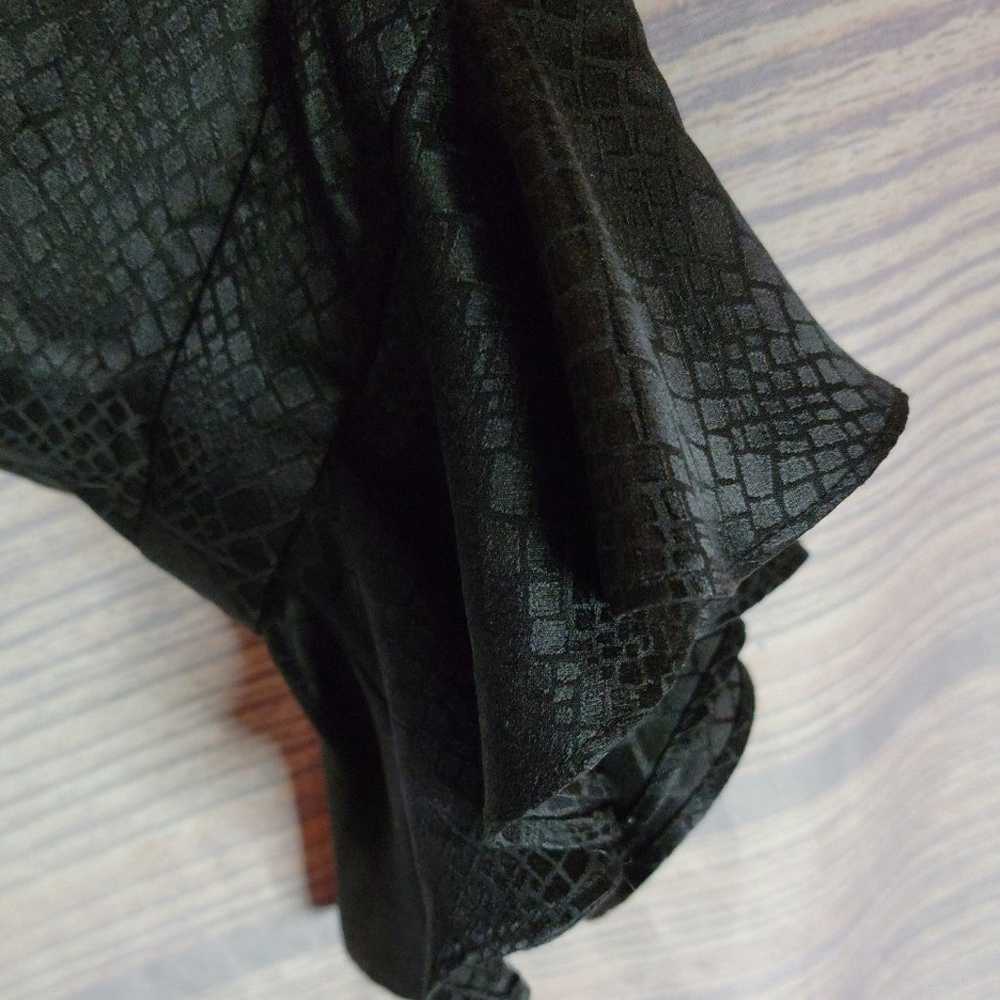 Balenciaga Black Silk Animal Scale Pattern Side D… - image 6