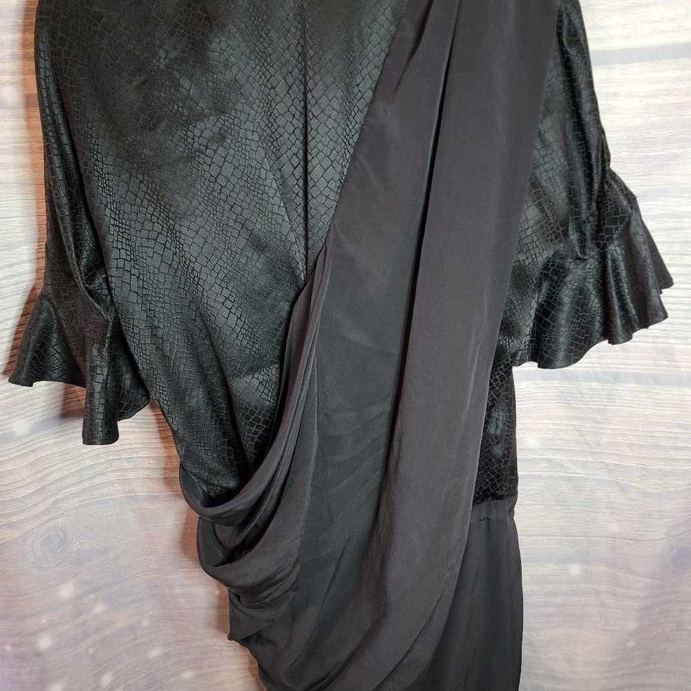 Balenciaga Black Silk Animal Scale Pattern Side D… - image 9