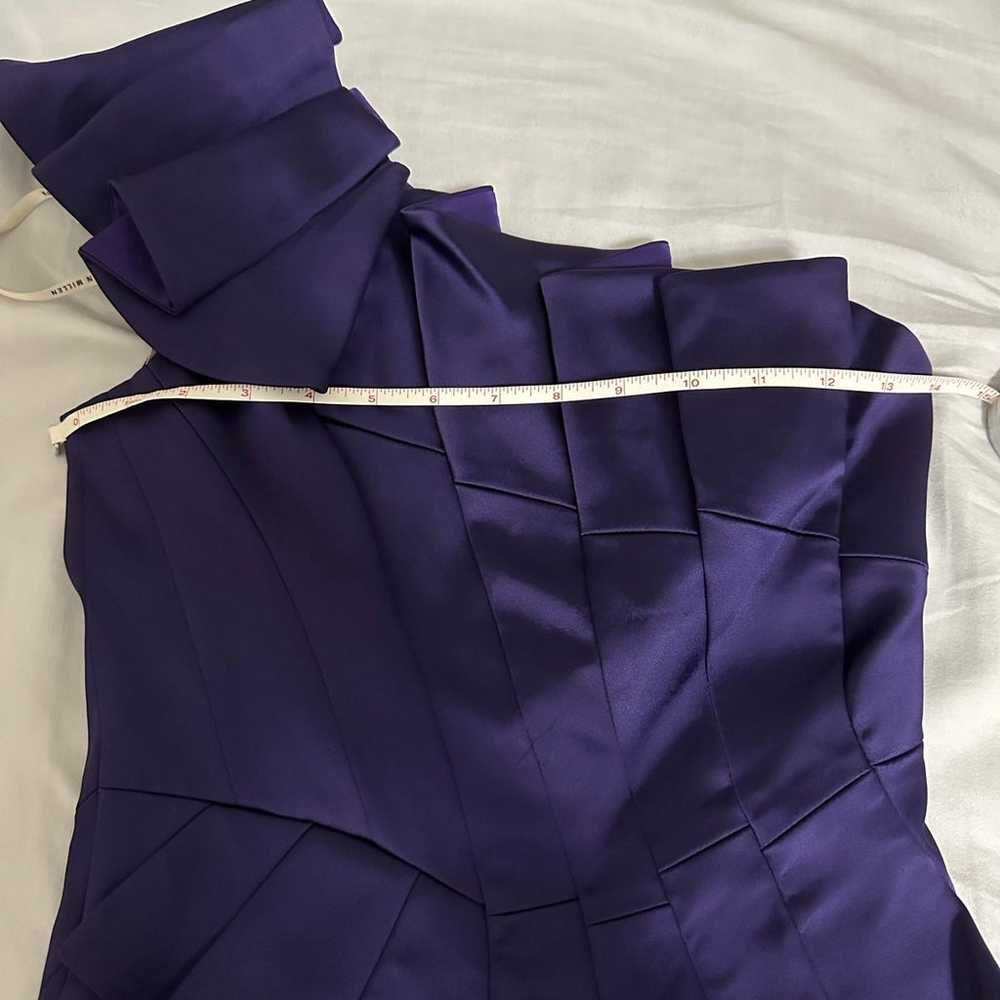 Karen Millen Dress Women Sz 6 Purple Satin One Sh… - image 10