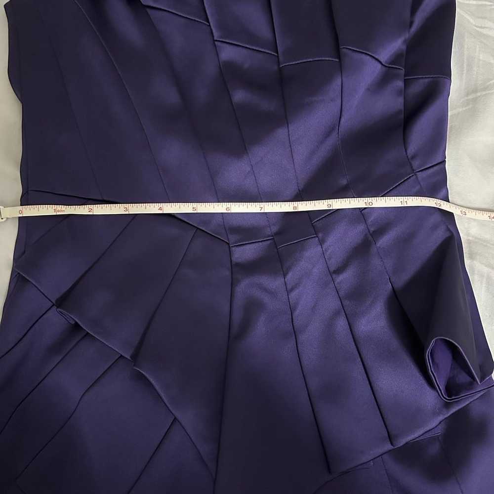 Karen Millen Dress Women Sz 6 Purple Satin One Sh… - image 12
