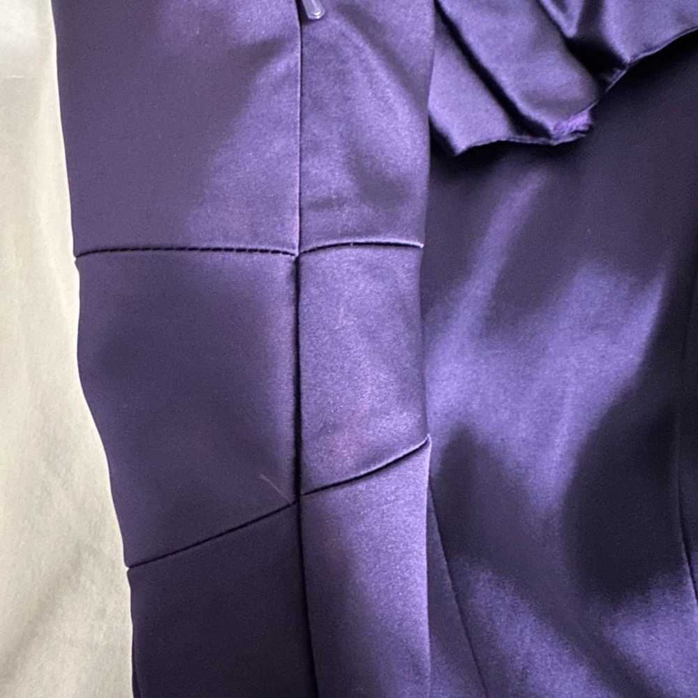Karen Millen Dress Women Sz 6 Purple Satin One Sh… - image 8
