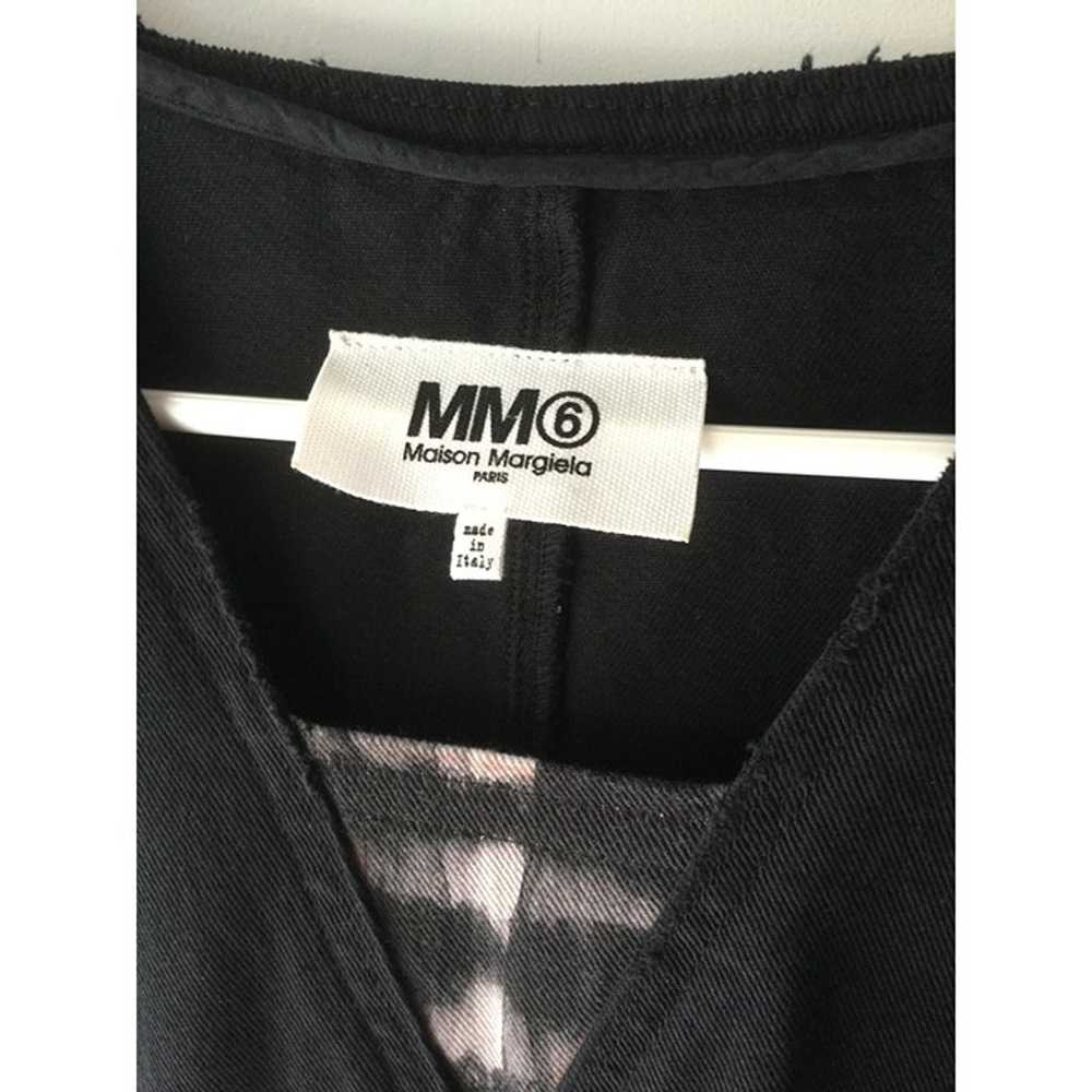 MM6 Maison Margliela Black dress small V-neck ins… - image 3