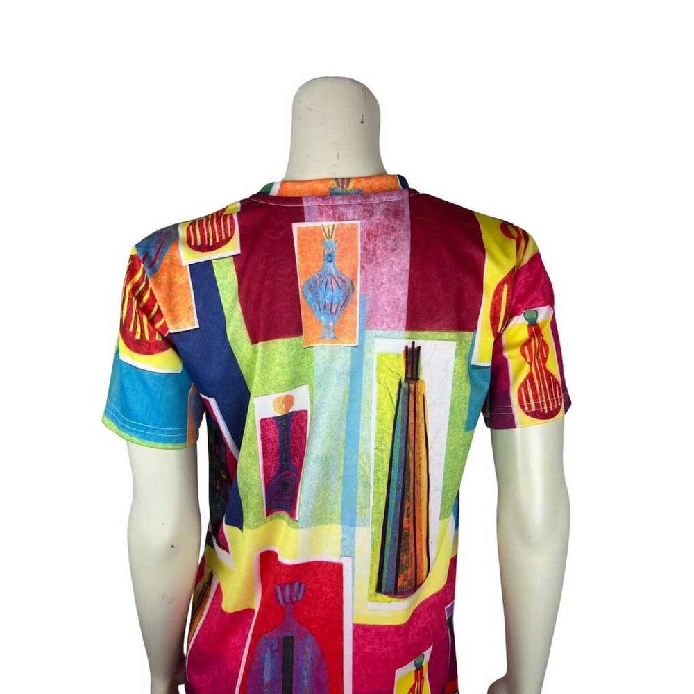 Todd Oldham Maker Shop T-Shirt Dress S Printed Ar… - image 7