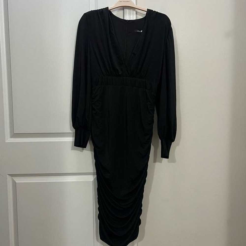 Elle Zeitoune Black Turner Ruched Dress Size Smal… - image 2