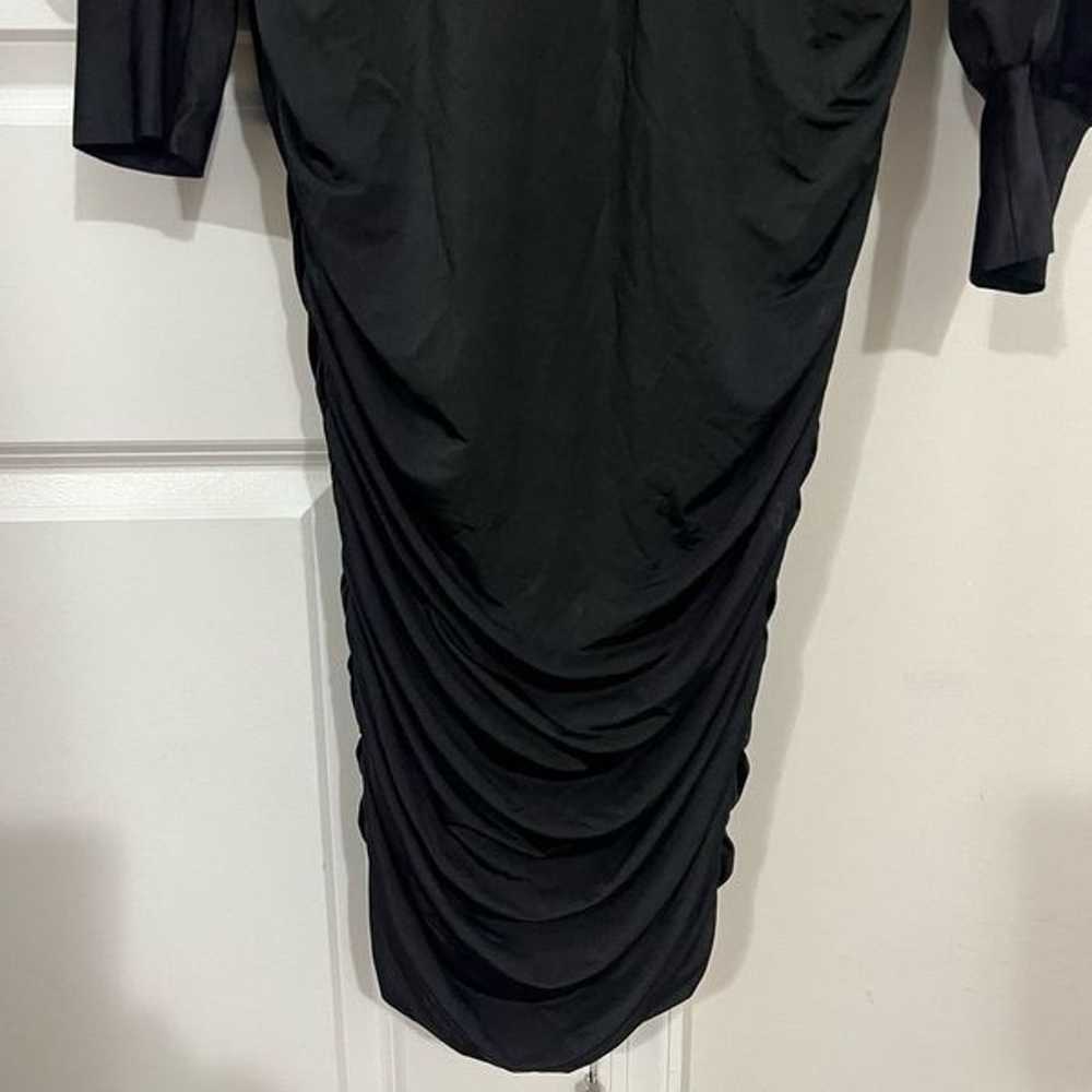 Elle Zeitoune Black Turner Ruched Dress Size Smal… - image 3