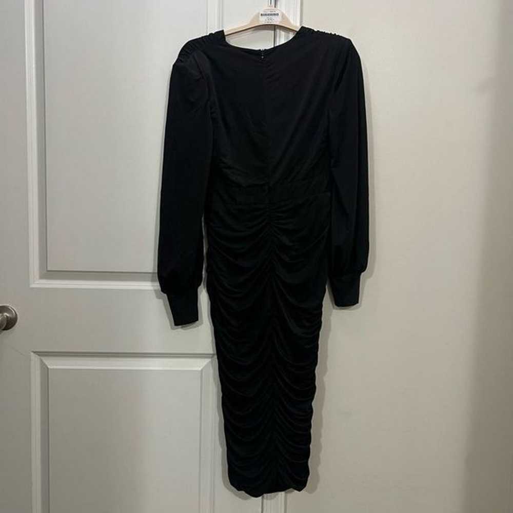 Elle Zeitoune Black Turner Ruched Dress Size Smal… - image 6