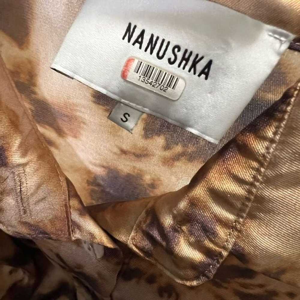 Nanushka Brown Tie Dye Bisso Dress Size Small $550 - image 7