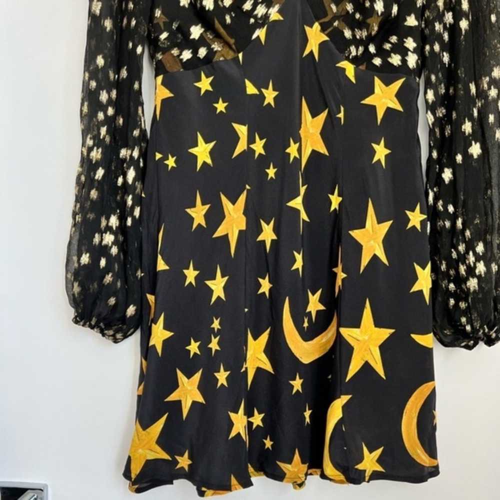 Rixo Small Lia Star Print Mini Dress Silk - image 10