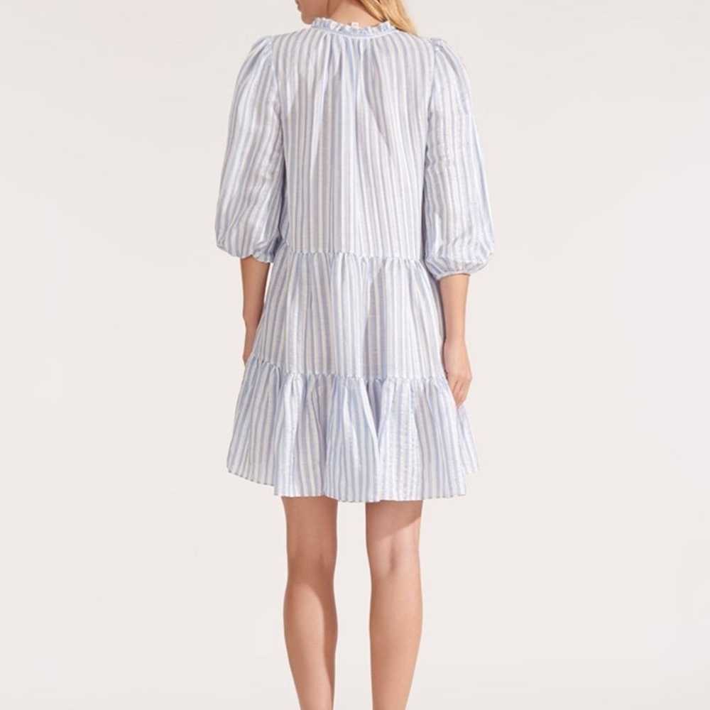 Veronica beard Hawken blue stripe dress Sz M/6 - image 2