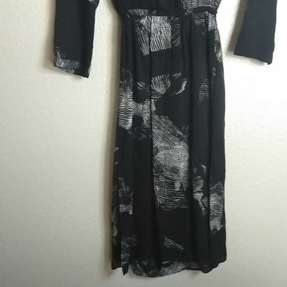 raquel allegra black dress with grey print elasti… - image 3
