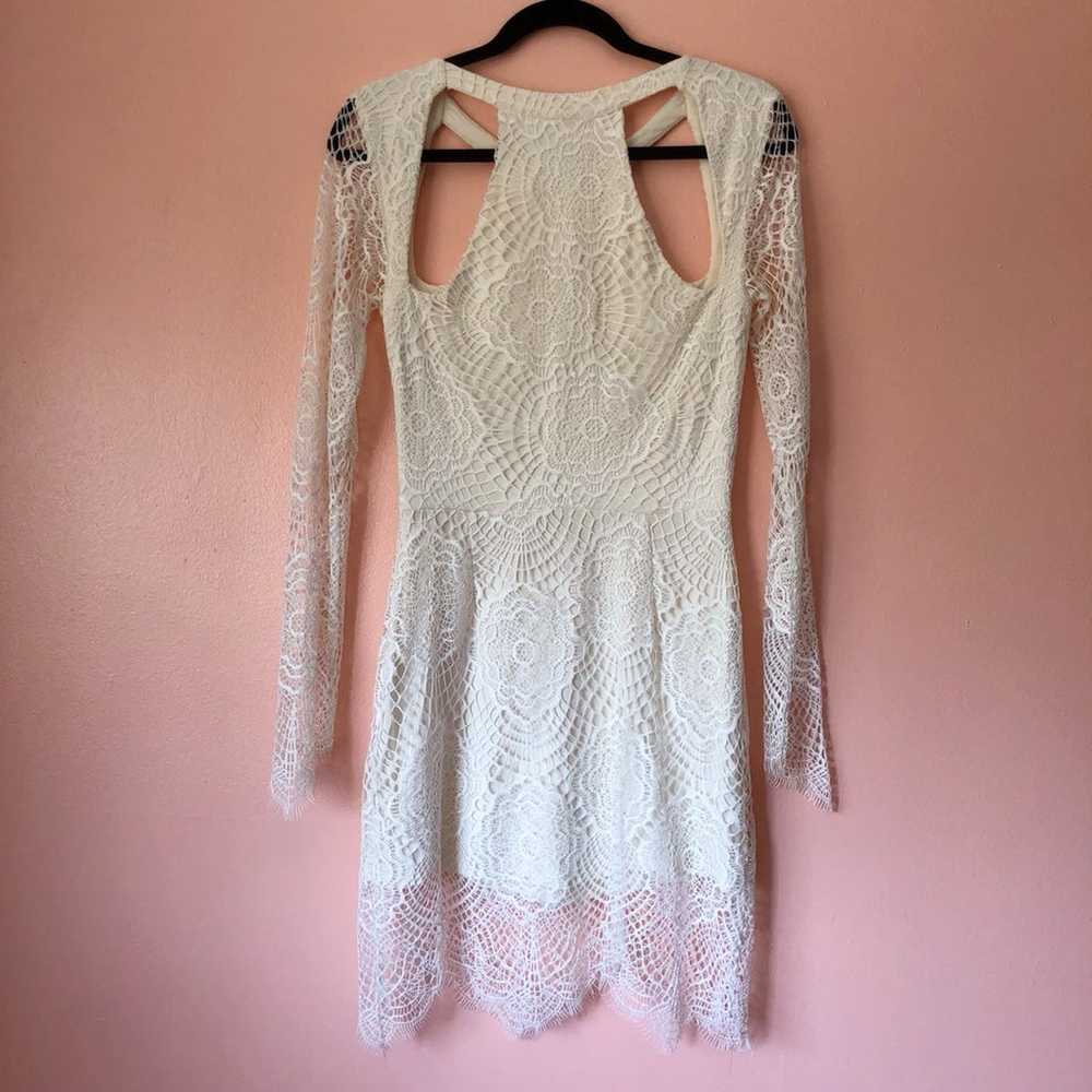 For Love & Lemons Ivory Lace Mini Dress - image 4