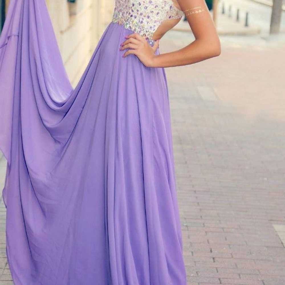 Purple Backless Prom dress - image 1