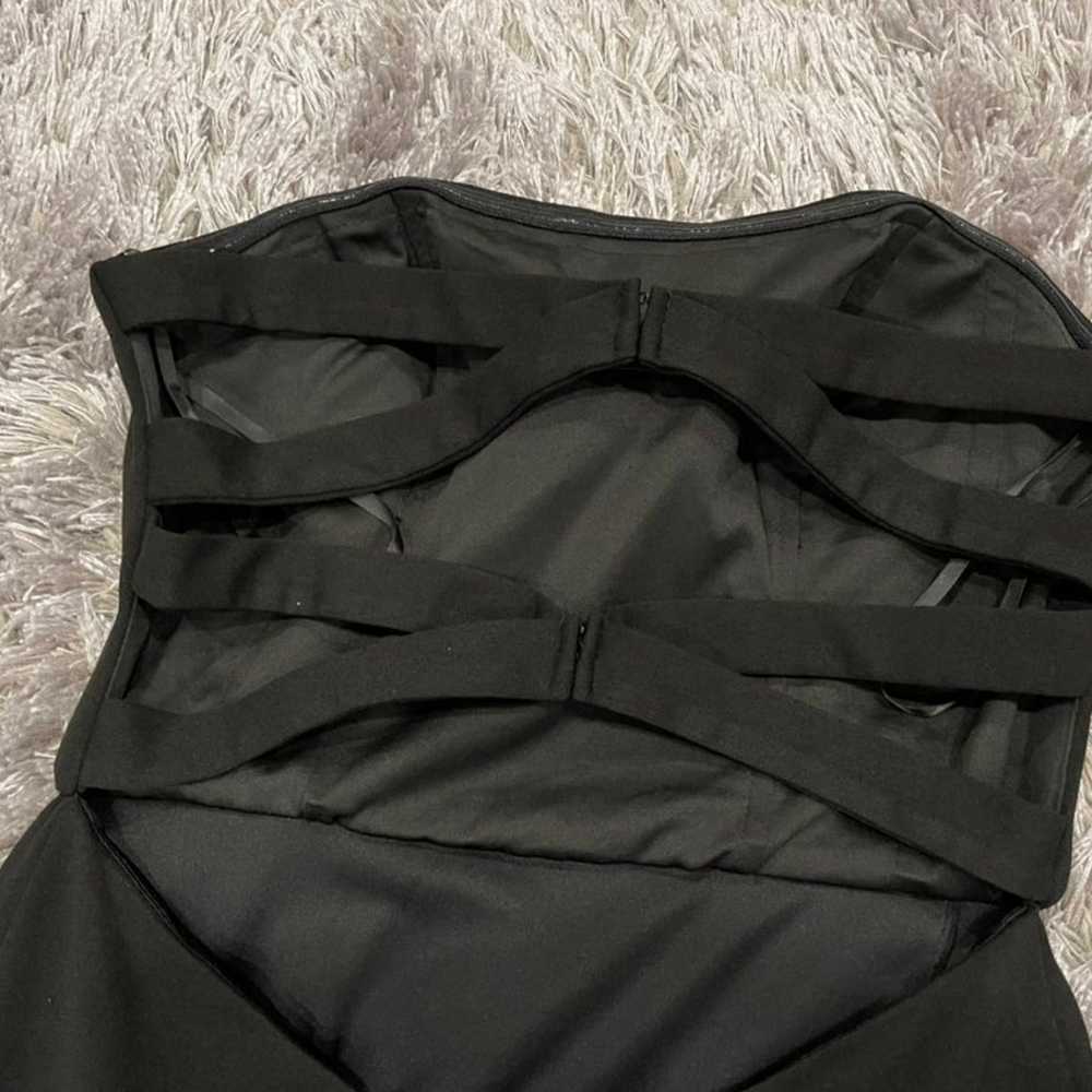 La Femme 28835 Black Double Cross Back Gown 8 - image 5