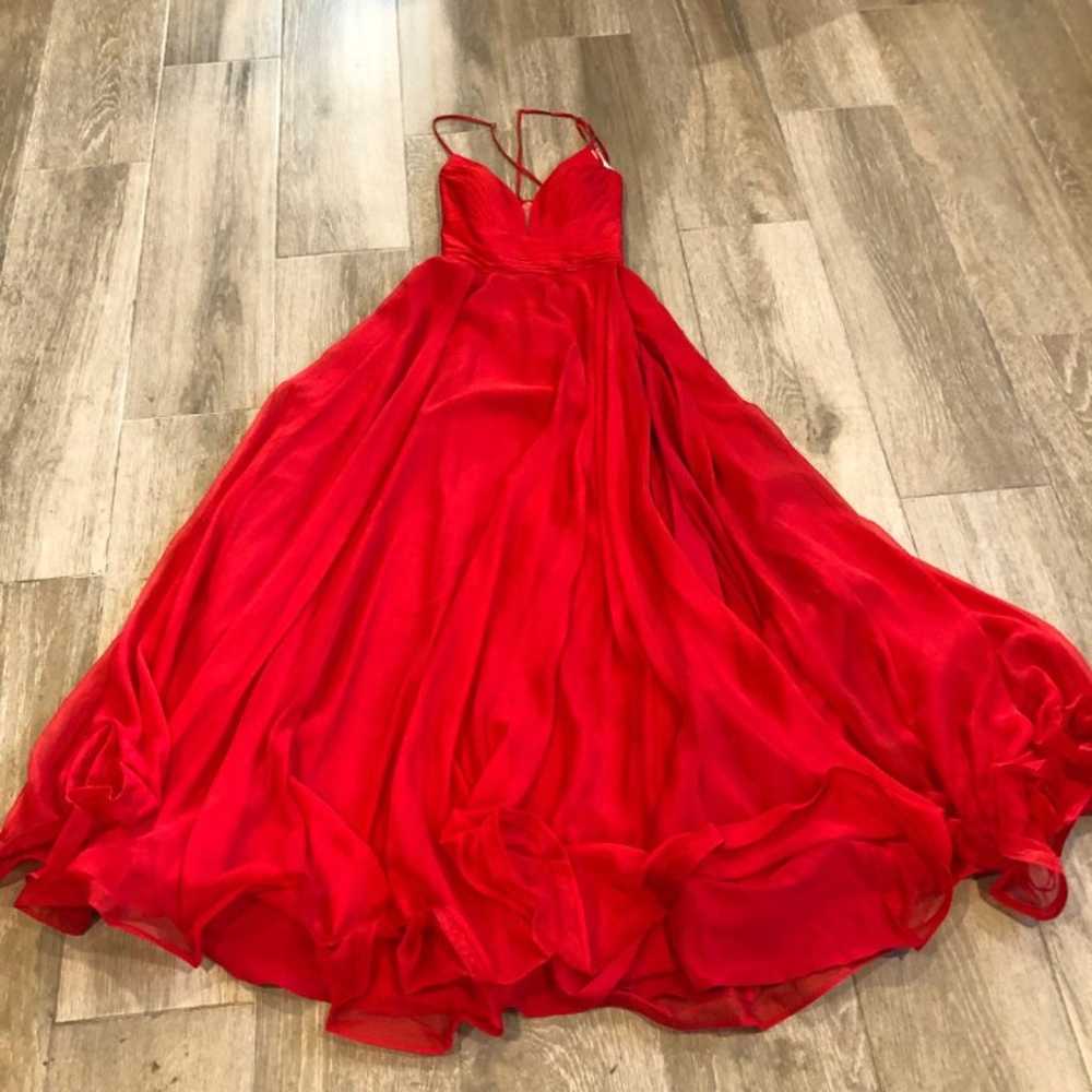 La Femme women's red chiffon gown dress size 8 NW… - image 3