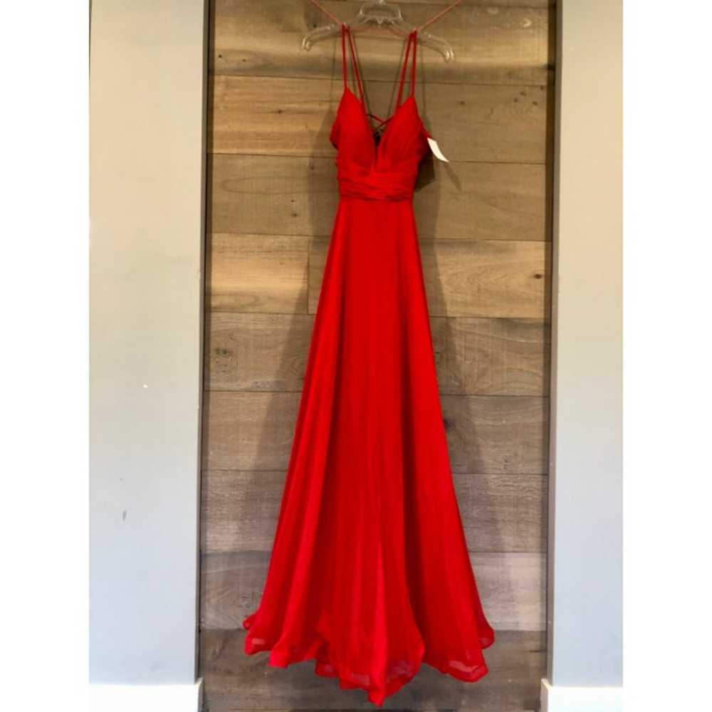 La Femme women's red chiffon gown dress size 8 NW… - image 4