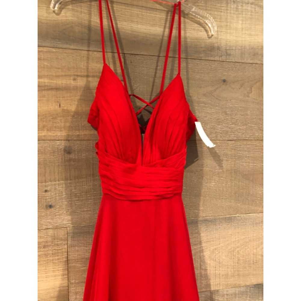 La Femme women's red chiffon gown dress size 8 NW… - image 5