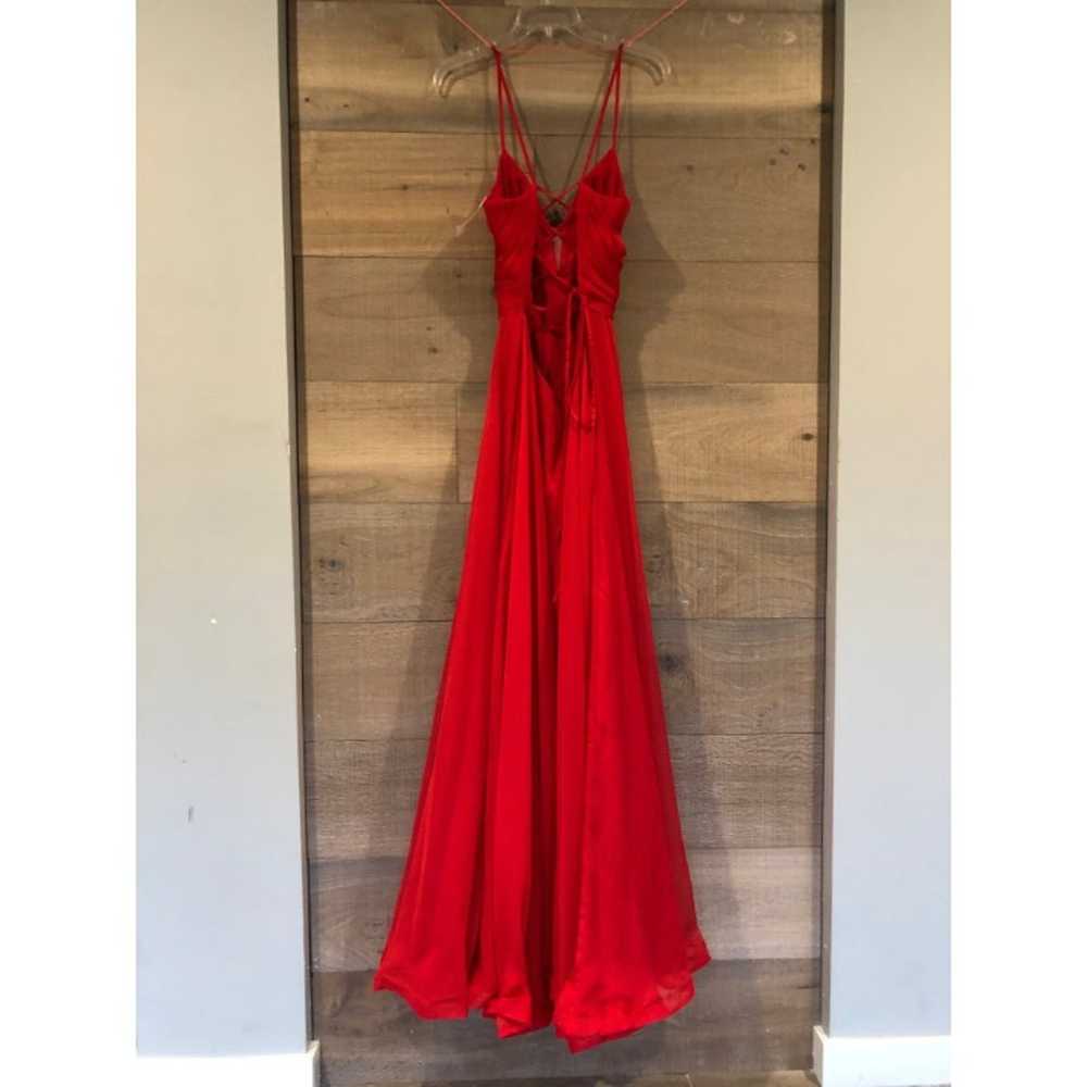 La Femme women's red chiffon gown dress size 8 NW… - image 6